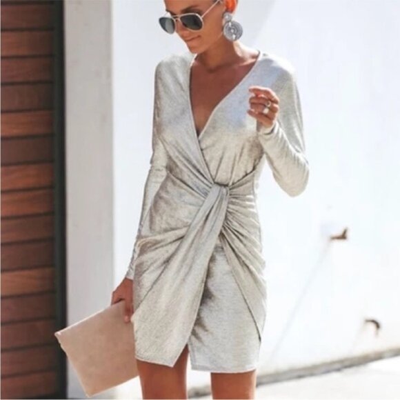 VICI Collection Luminescent Long Sleeve Dress M - Picture 1 of 12